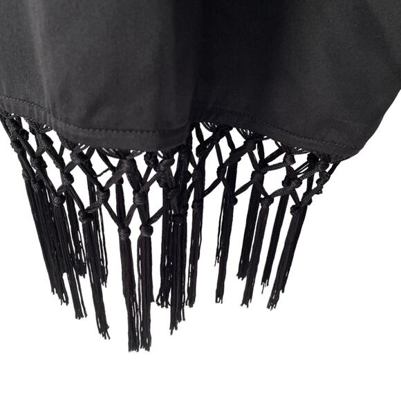 Cami NYC  NWTs Max Fringe 100% Silk Black Split Pants size large - Picture 3 of 8